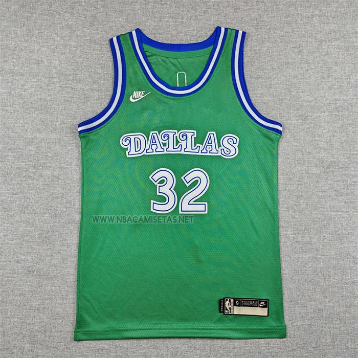 Camiseta Nino Dallas Mavericks Cooper Flagg NO 32 Classic 2025-26 Verde